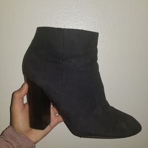 Women's Behati Black Faux Suede Ankle Booties
